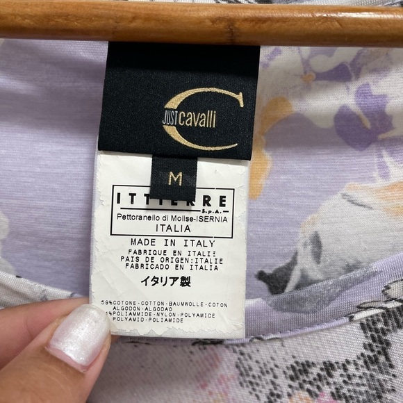 Just Cavalli Cotton Printed Long Sleeve Floral - Picture 2 of 4